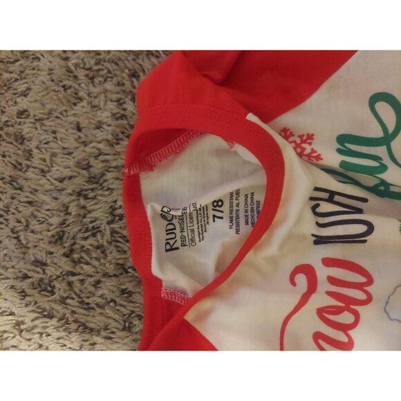 NWT Girl's Rudolph Pajamas Pj Set Size 7-8 Christmas Reindeer Santa Holiday - Picture 5 of 5